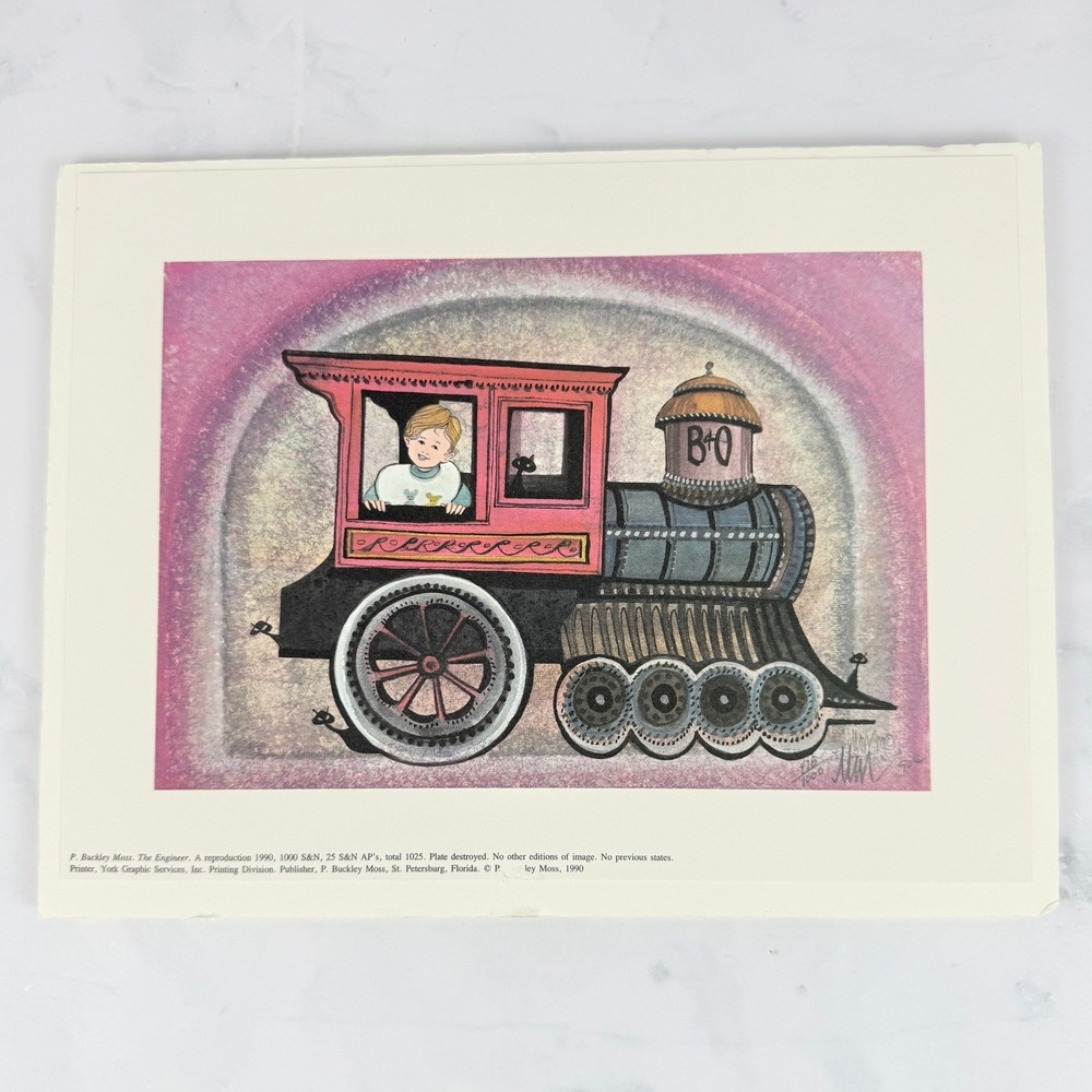 VTG 1990 "The Engineer" Print by P. Buckley Moss - Artist Proof